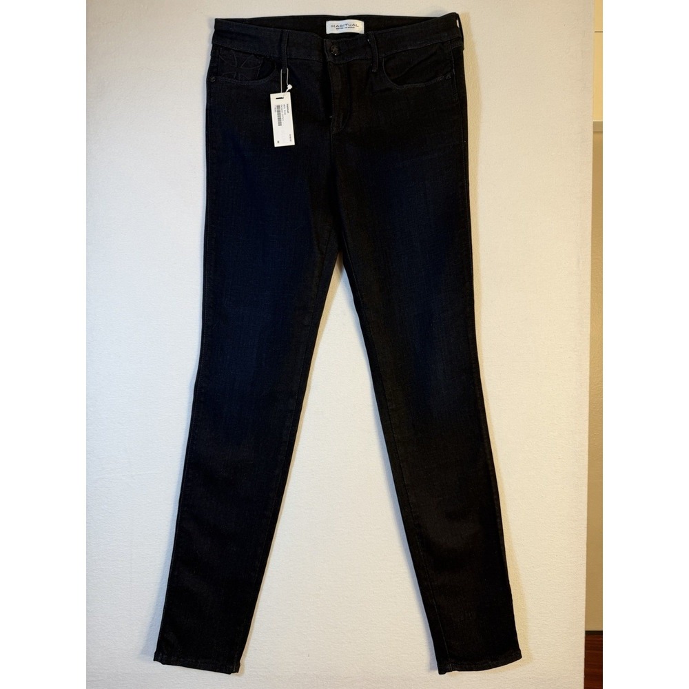 Habitual Women's High Rise Skinny Jeans Stretch Dark Wash Denim Size 30‎